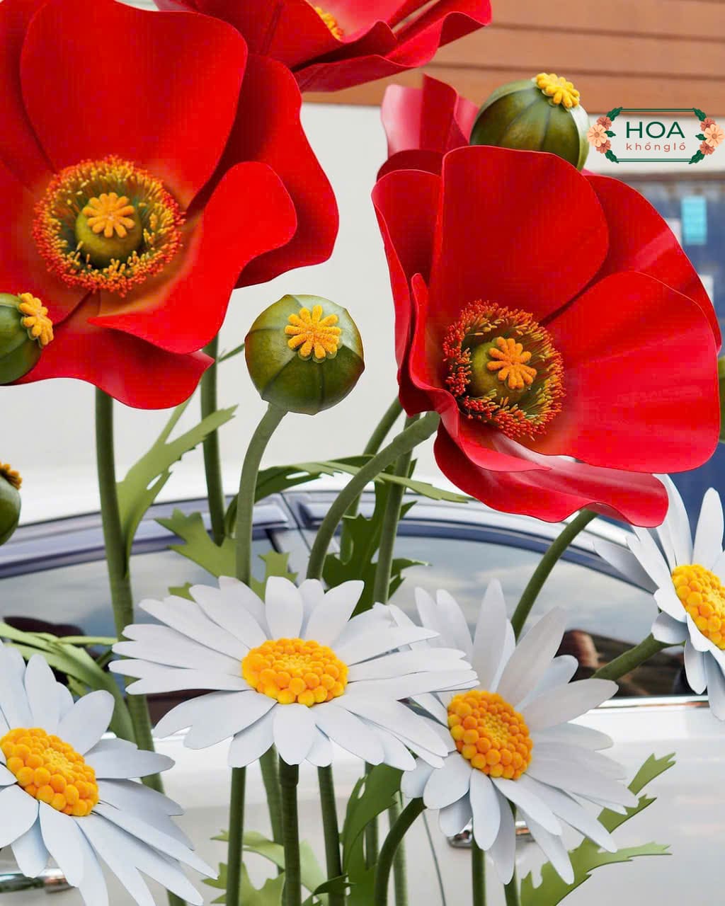 Sét Hoa Kết Hợp Giữ Hoa Anh Túc Và Cúc Họa Mi Xh010 – Nghệ Thuật Decor Cho Mọi Không Gian 9 Sét Hoa Kết Hợp Giữ Hoa Anh Túc Và Cúc Họa Mi Xh010 – Nghệ Thuật Decor Cho Mọi Không Gian - Ảnh 5