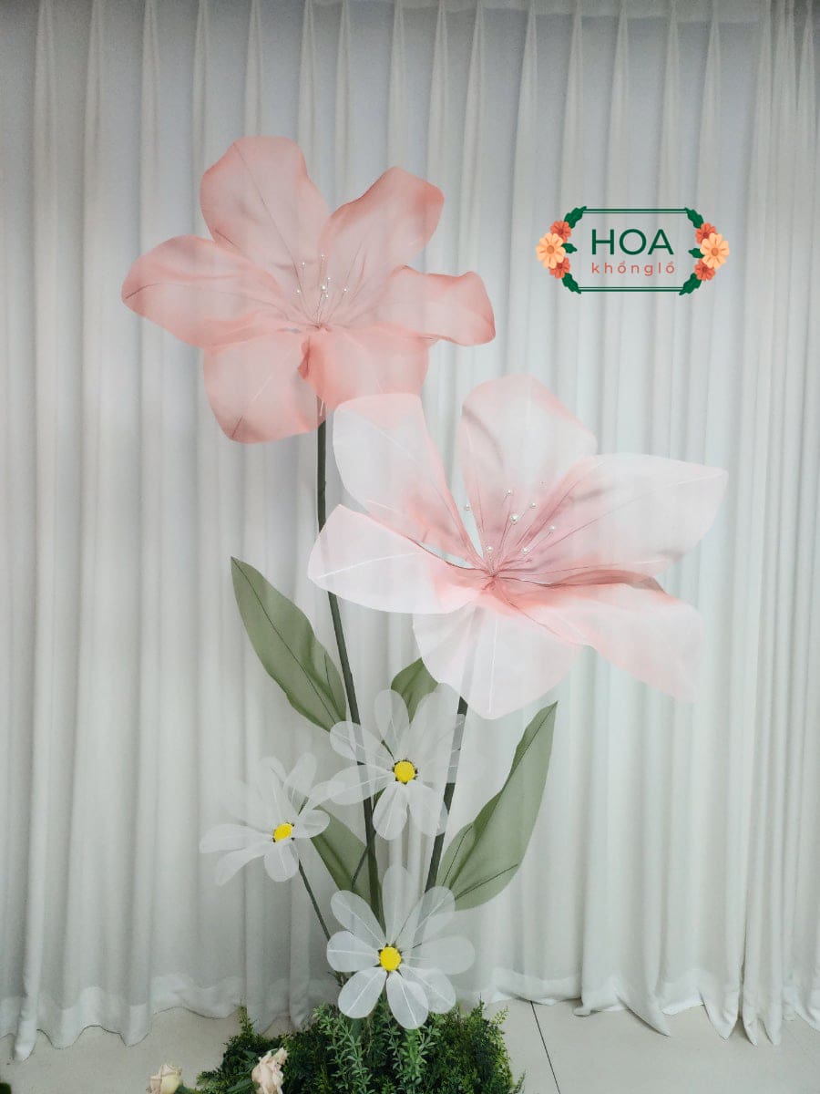 Sét hoa anh đào giấy nhún XH012 – Tuyệt tác decor khổng lồ cho không gian sang trọng 8 Hoa anh đào giấy nhún mang đến một không gian tuyệt đẹp