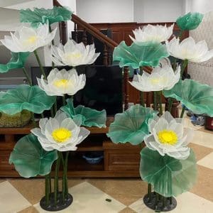 Sét hoa sen khổng lồ vải voan-XH027 7 Sét hoa sen khổng lồ vải voan-XH027 - Ảnh 2