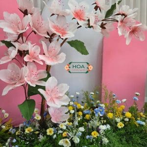 Sét hoa anh đào giấy nhún XH012 – Tuyệt tác decor khổng lồ cho không gian sang trọng