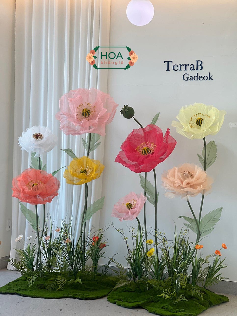 Set hoa vải voan cao cấp trang trí XH042